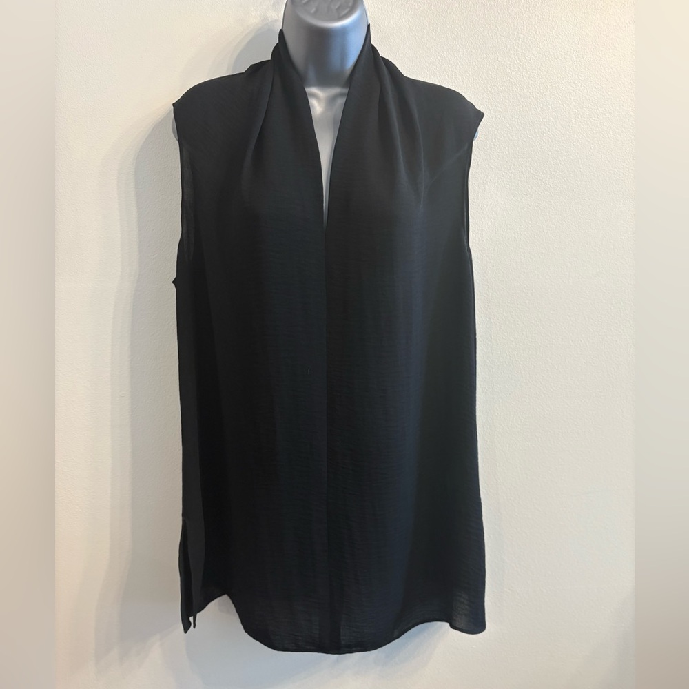 CAbi Black V-neck Blouse, size L